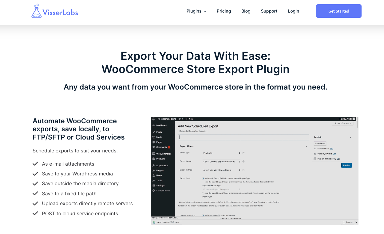 WooCommerce Store Export Plugin